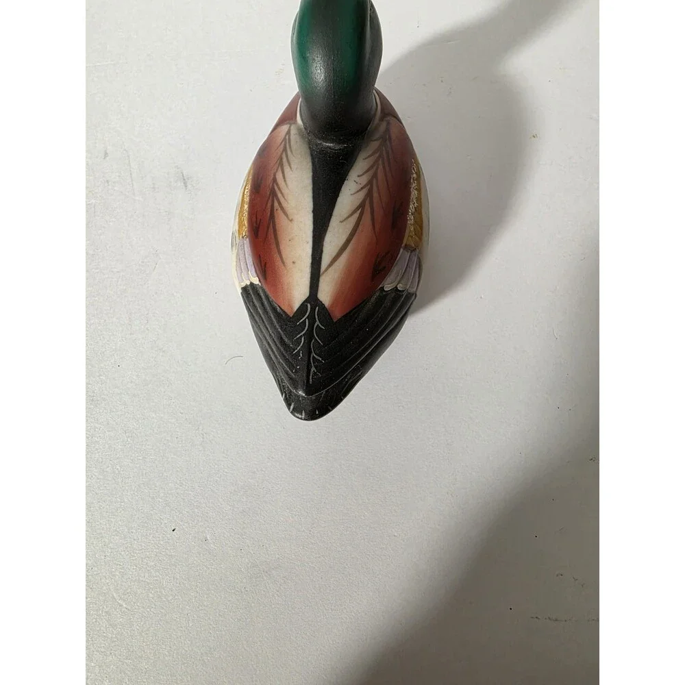 Vintage Mallard Duck Clothes Brush Figurine Hand Painted Ceramic Lint Remover 4